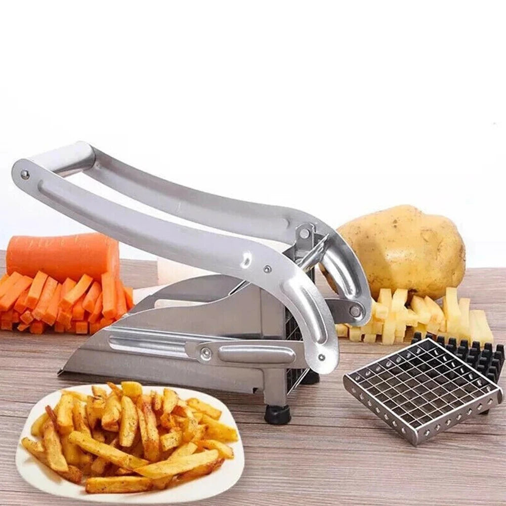Coupe pommes de terre en acier inoxydable | Coupe-frites manuel
